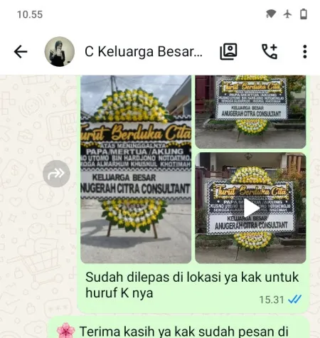 Pengiriman Papan Bunga Duka Ciputat Timur